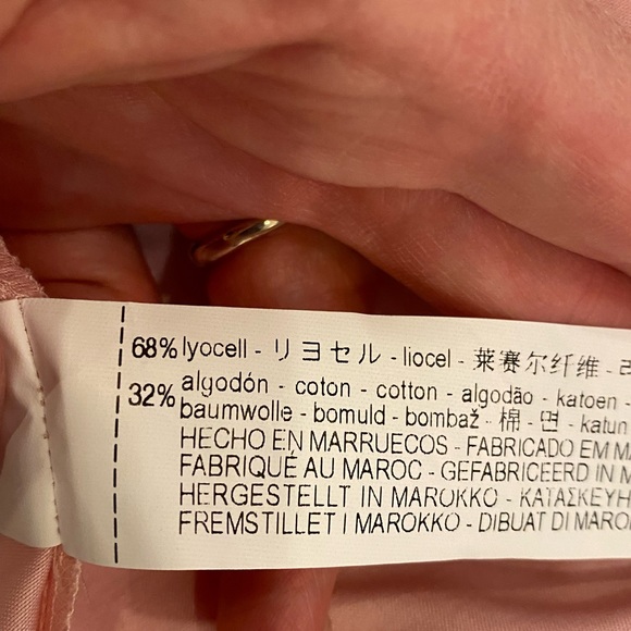 Zara Womens Pink Tunic with High Low Asymmetrical Hemline W Drawstring / S / NWT - Picture 15 of 16